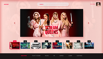 Movie player design app branding concept design graphic graphic design movie ui