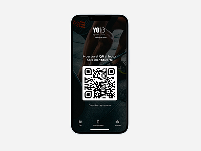 QR Lector - App Yo10 SportClub / Gym in Seville access app código qr design figma fitness gym mobile app qr code qr lector redesign ui ui design yo10