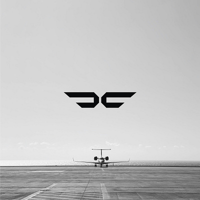 Geometric Strong Symbol for Aviation Company branding geometric iconic jet logo minimalist plane strong wings