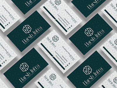 Sleek Business Card Design for Harsh Infra contemporary design