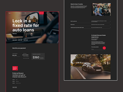 Ui concept for car salon web-site design ui ux web design