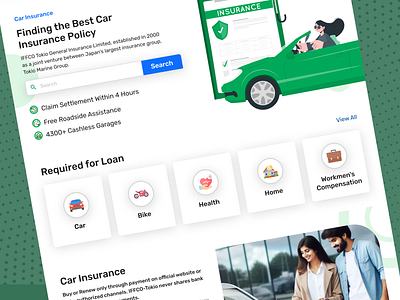 Car Insurance Website - Quick Redesigning Task of Live Website car design policy ui website