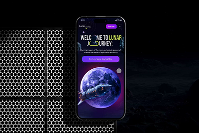 Lunar Journey - Space Travels ai clean futuristic landing page modern saas software space startup technology ui ux web design