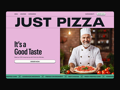 Bright and Colorful Pizza Landing Page bright business ceo colorful food fun happy landingpage marketing modern pizza takaz takazcao trend