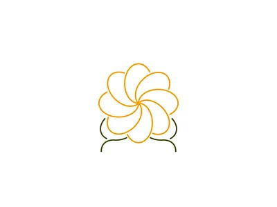 flower linear beauty elegant flat flower icon line linear logo modern natural outline rose simple style vector