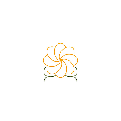 flower linear beauty elegant flat flower icon line linear logo modern natural outline rose simple style vector