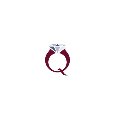 Queen of Diamond beautiful branding crystal diamond elegant icon jewelry letter letter q logo premium princess quality queen rare ring simple symbol vector vintage