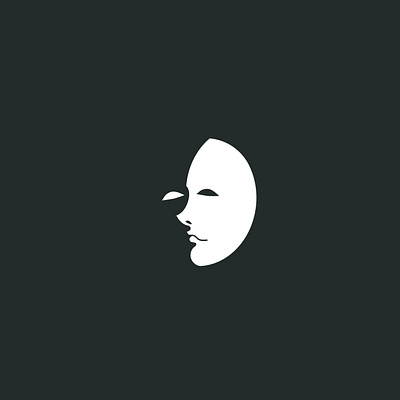Two Face art black eye face flat head vector human icon illusion life logo mask minimalist person silhouette smile symbol two vector white