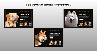 Dog Lover Website Prototype.... #landing page #uiux 3d animation branding graphic design logo motion graphics ui