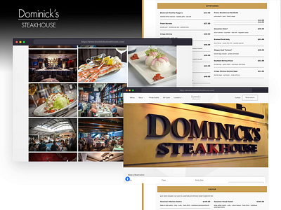 Dominick's Steakhouse - New Website Design & Build branding graphic design logo ui web design web development