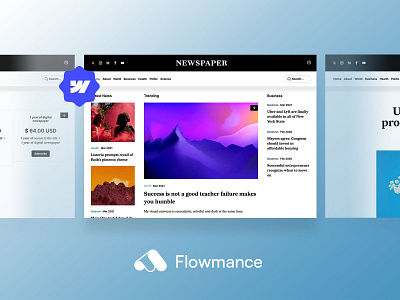 Newspapper – Blog Webflow Template! 📰 agency template blog design illustration magazine news template ui webflow webflow template webflowtemplate websitedesign