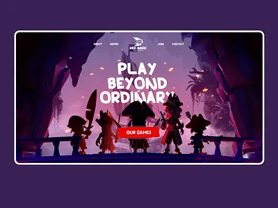 Redbark - mobile game studio ai animation branding creative cretive figma igorvensko landing midjourney motion graphics pirate ui ux web design website