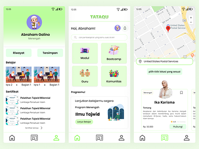 Education Mobile Application UI/UX Design Tataqu education application mobile app mobile application ui ux