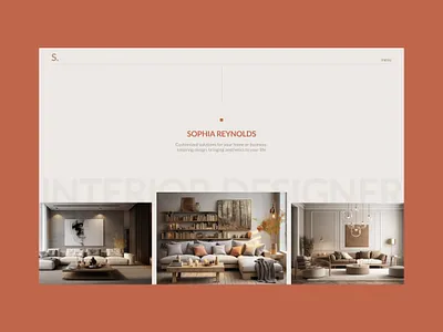 Interior Designer's website clean design creative minimalism interior design interior designer minimalism portfolio ui