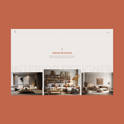 Interior Designer's website clean design creative minimalism interior design interior designer minimalism portfolio ui