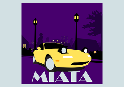 Mazda Miata art auto car graphic design illustration mazda miata mx 5 vehicle