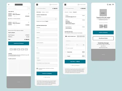 Cart and Checkout Process cart checkout design flow mobile mobile app ux