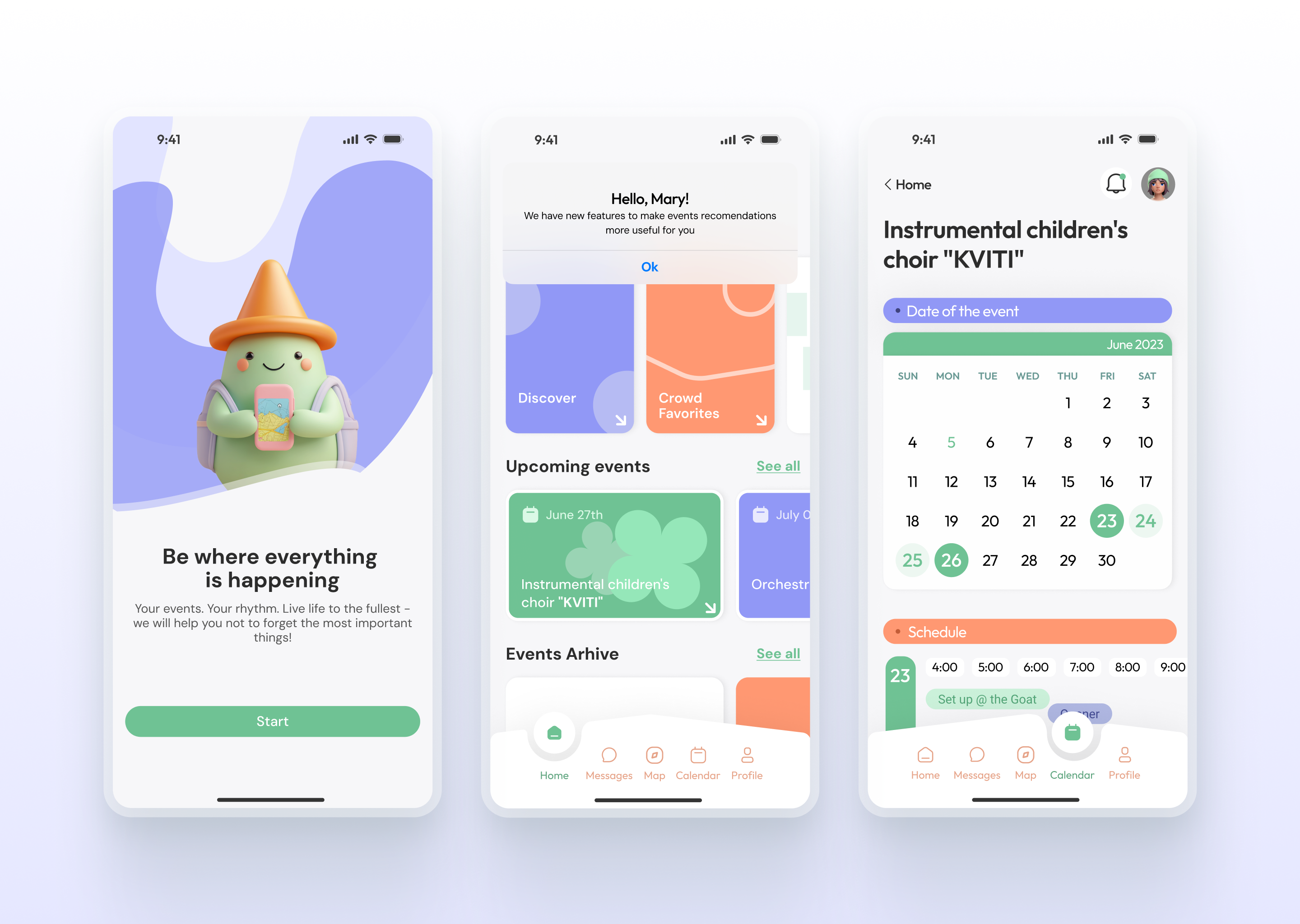 EVENT TRACKING APPLICATION app design event ui uiux design