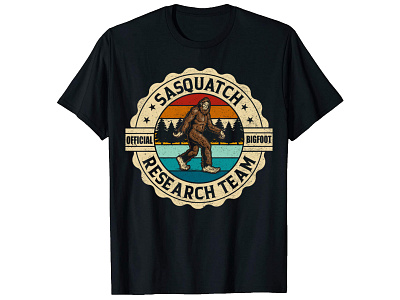 Sasquatch Official Bigfoot Research Team T Shirt amazontshirt bigfoot cloth merchtshirt pod sasquatch t shirt tshirt tshirtdesign tshirtillustration tshirts tshirtsdesign typography uniquetshirt
