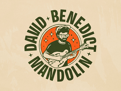 David Benedict Mandolin - WIP badge brand branding font guitar handmade icon illustration instrument lettering logo mandolin music portrait texture type typography