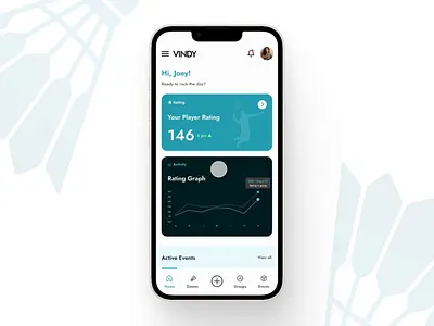 Vindy, A Sports App: Elevating UX with Dynamic Design badminton badmintonapp design mobileapp racketsports scheduling sportsapp ui userflow ux