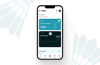 Vindy, A Sports App: Elevating UX with Dynamic Design badminton badmintonapp design mobileapp racketsports scheduling sportsapp ui userflow ux