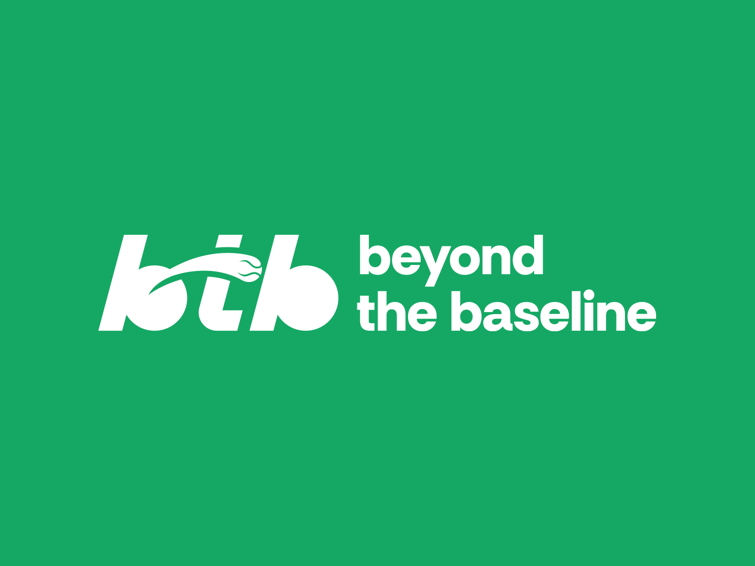 Beyond The Baseline Logo brand branding clean corporate design graphic design identity logo logo design lowercase minimal modern monogram sans serif simple sport sports tennis tournament wordmark