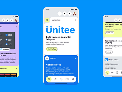 Unitee Mobile App animation assessment branding landingpage logo mobile motion graphics test ui unitee