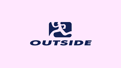 OUTSIDE 3d animation branding design esports graphic design illustration logo logotype mascot mascot logo motion graphics outside running sport stickman ui vector