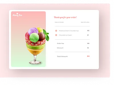 Receipt Page ui ux webdesign