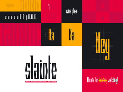 Slainte! A drunk typeface beer color palette drunk experiment experimental font graphic design ligature slainte type typeface typography wine