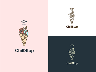 Ice cream logo cherry on top chillstop chocolate ice cream dessert healthy ice cream ice cream cone ice cream for the party keto made with love paleo sprinkles strawberry ice cream summer summer ice cream summer logo sweet vanilla ice cream vegan waffle cone