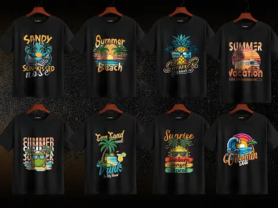 Summer T-shirt design design graphic design hammock palm trees summer summer design summer illustration summer t shirt design summer vector summer vibes t shirt t shirt design t shirt illustration