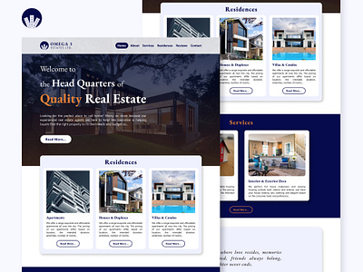 Omega 3 Real Estate Web UI branding design figma freelancedesigner graphic design odggraphics realestate typography ui ux webdesign