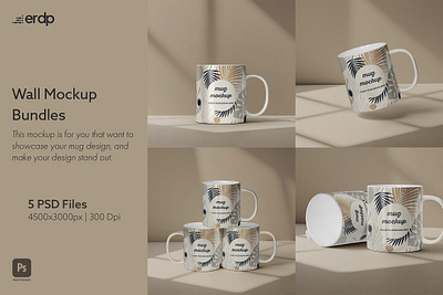 Mug Mockup With Extra Shadow Filter coffee customizable design drink kitchen logo packaging presentation print showcase tea template