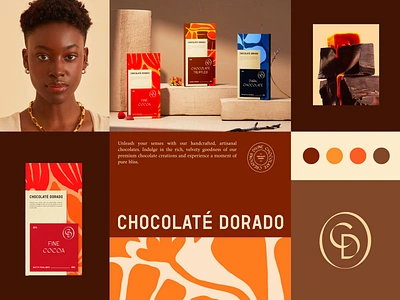 Chocolate Dorado Branding & Packaging Design 3d bar bitter brand guideline brand identity branding branding design branding studio cafe chocolate design emblem food label logo logotype packaging packaging design snack web