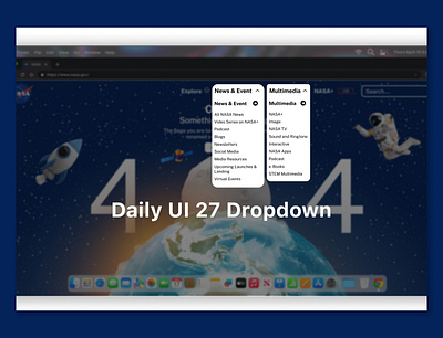 Daily UI 27 : Dropdown dailyui dailyui27 dropdown figma nasa prototype ui uidesign uidesigner uiux uiuxdesign uiuxdesigner ux uxdesign uxdesigner