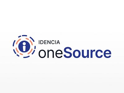 Idencia OneSource Logo branding circular logo design graphic design logo logo design marketing saas software