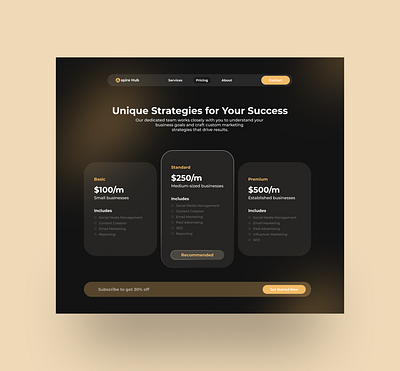 Price Packaging Web Page branding design figma figmaui illustration ux web designer websitedesigner