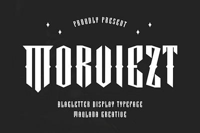 Morviezt Blackletter Display Font blackletter font branding font fonts graphic design logo nostalgic