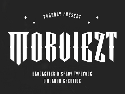 Morviezt Blackletter Display Font blackletter font branding font fonts graphic design logo nostalgic