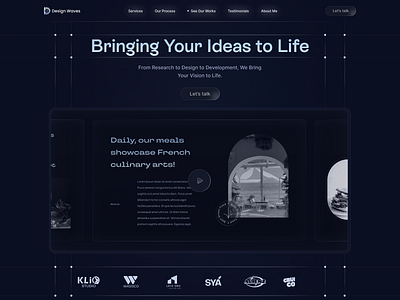 Agency Website animation prototyping branding creative design dark ui design figma framer graphic design illustration landing page logo motion graphics ui ui ux visualdesign