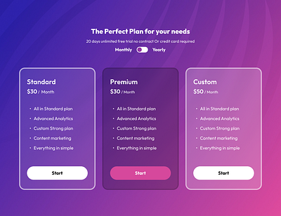 Pricing Page 999watt blue branding creative custom design design inspiration inspiration month page pink plan price pricing list pricing page primium purple ui webpage year