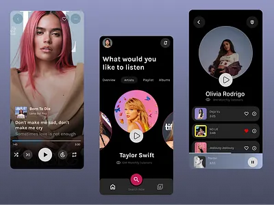 MusicApp app branding design graphic design illustration typography ui