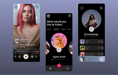 MusicApp app branding design graphic design illustration typography ui