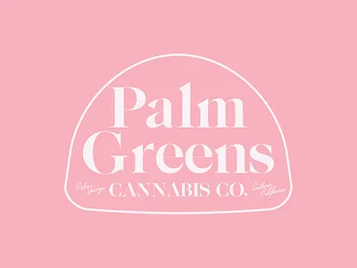 Palm Greens Cannabis Co. Badge badge branding california cannabis design graphic design identity illustration logo mark palm springs weed