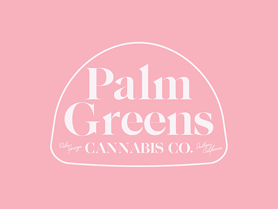 Palm Greens Cannabis Co. Badge badge branding california cannabis design graphic design identity illustration logo mark palm springs weed
