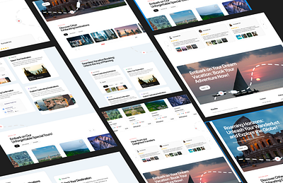 Travel agency Website graphic design ui