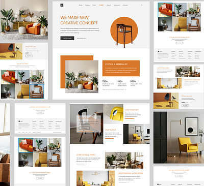 Furniture Website graphic design ui