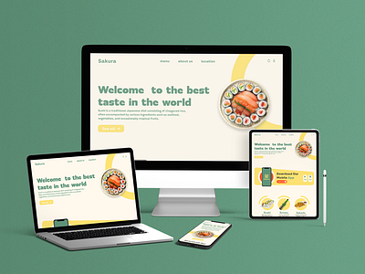 Sakura website design figma graphic design japanese restaurant restaurant website design ui uiux ux website design